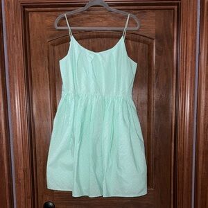 J. Crew Light Green Spaghetti Strap Dress